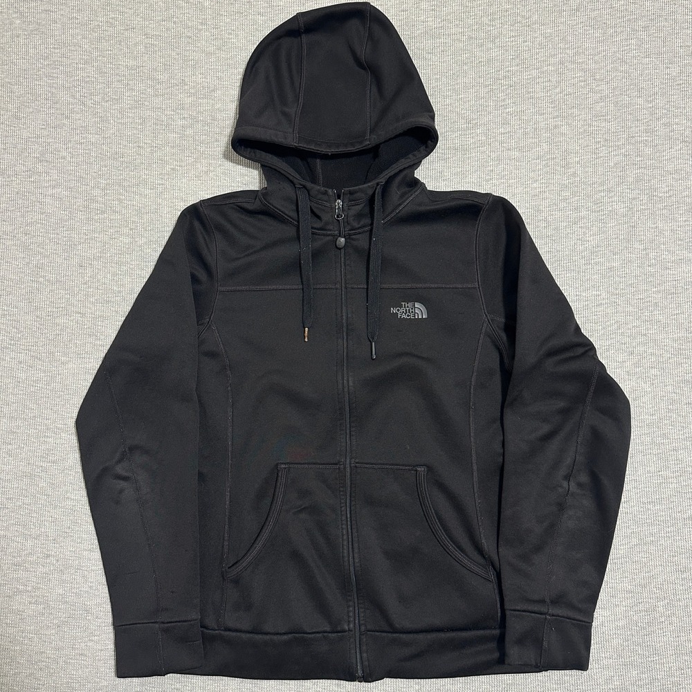 The North Face Black Full Zip Fleece Hoodie Jacket Long Sleeve Womens Size Small
